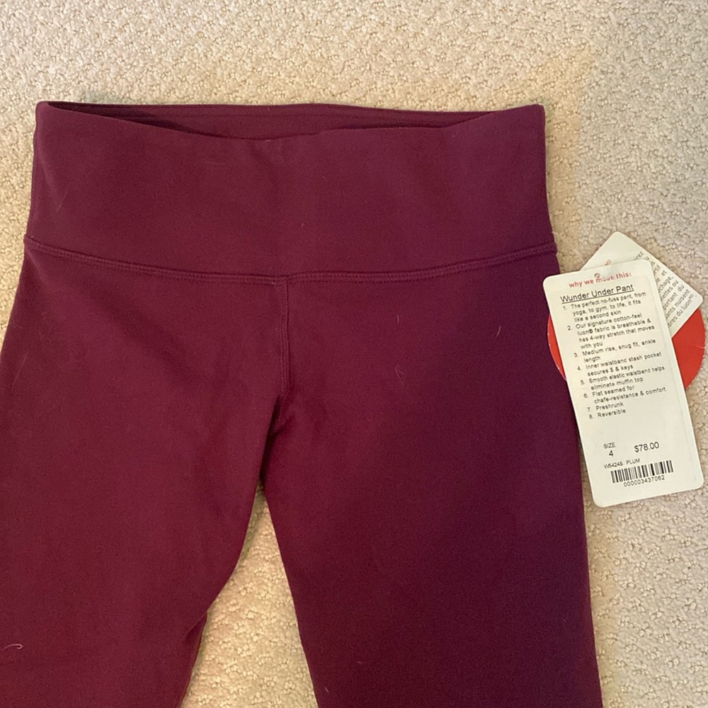 Lululemon Wunder Under pant in plum